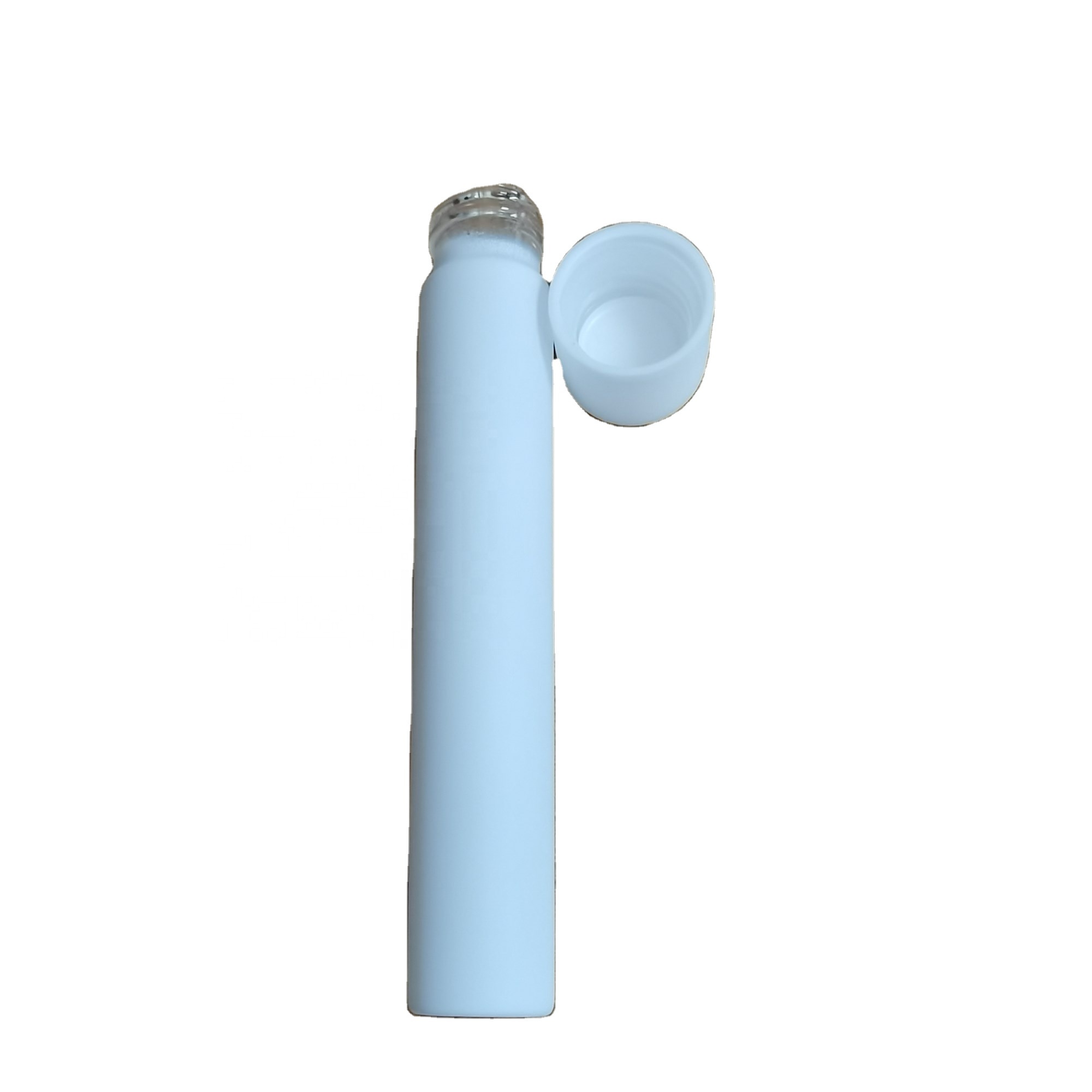 Free Design CR Pre Roll Glass Tube Custom Printed Stickers King Size Preroll Joint Tubes Matte white 22*120mm