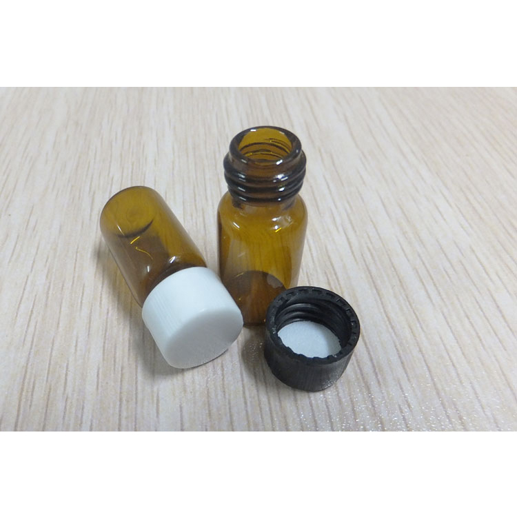 Free Sample 100Ml Empty Amber Round Black Lid Glass Perfume Essential Oil 5Ml 10Ml Sample Bottle
