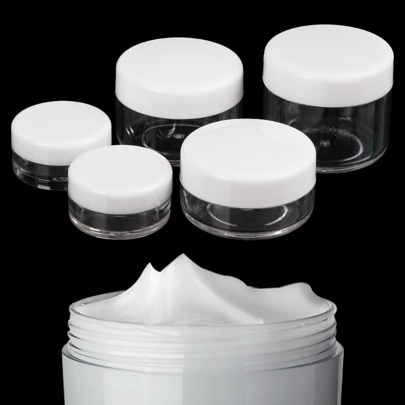 Free Sample 10G 15G 20G Clear plastic cosmetic body cream jar