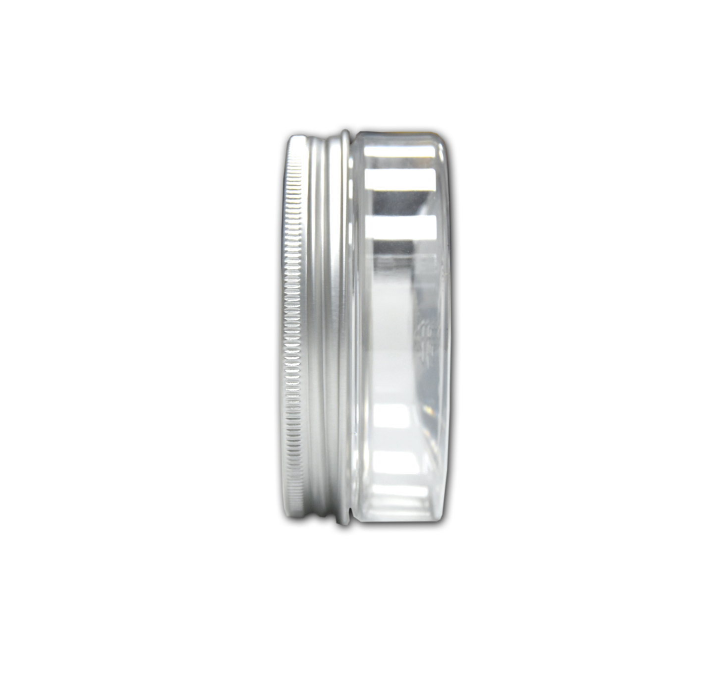 Free Sample 120g Round Clear PET Plastic Cosmetic Jar for Storage with Metal Aluminum Lid
