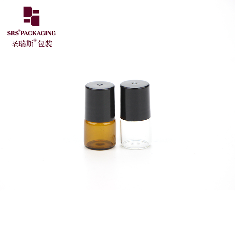 Free Sample 1ml Amber Glass Roller Bottle for Essential Oil Clear Vials Ready To Ship