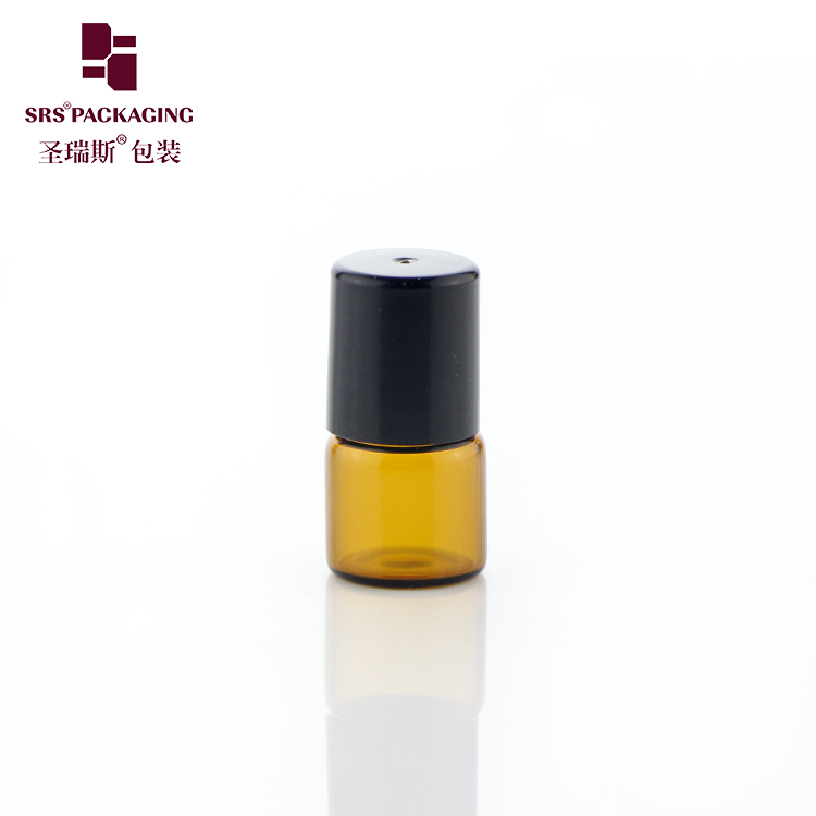 Free Sample 1ml Amber Glass Roller Bottle for Essential Oil Clear Vials Ready To Ship