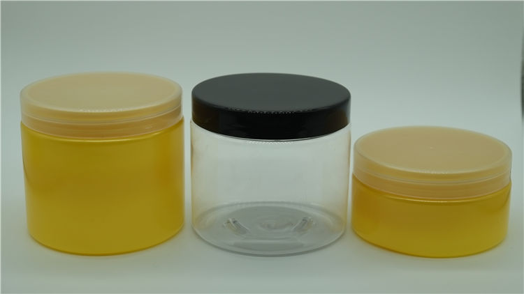 Free Sample 200ml, 420ml Cosmetics Packaging Luxury Cream PET Plastic Jar with Lid For Skin Care