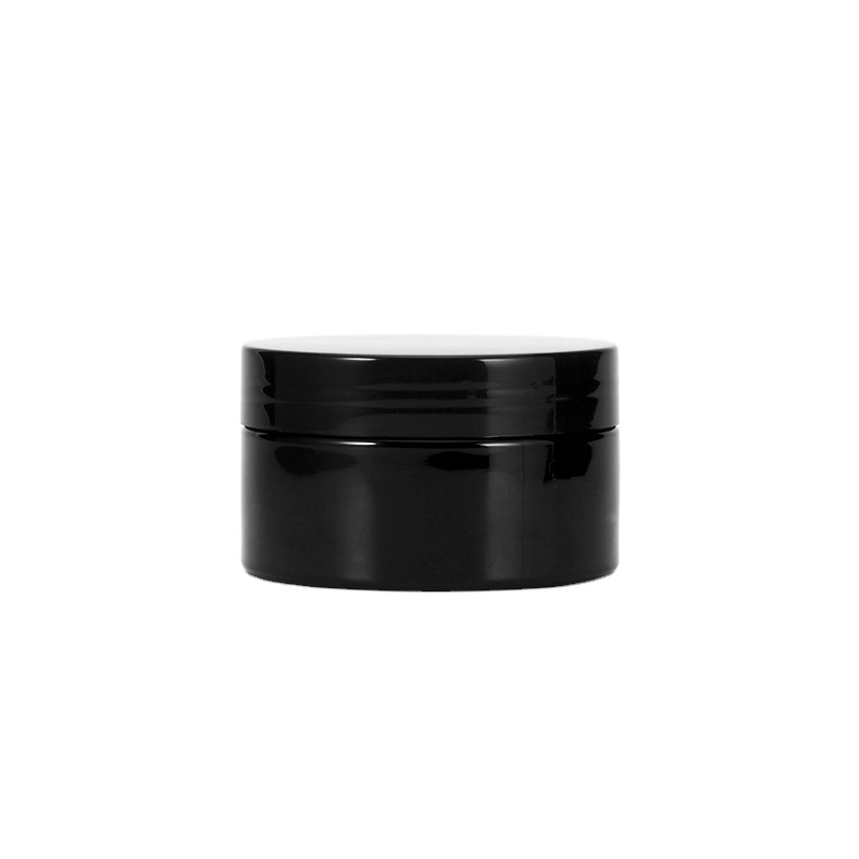 Free Sample 30g 50g 100g 150g 200g 250g stock cosmetic packaging round plastic cream jar with black lid