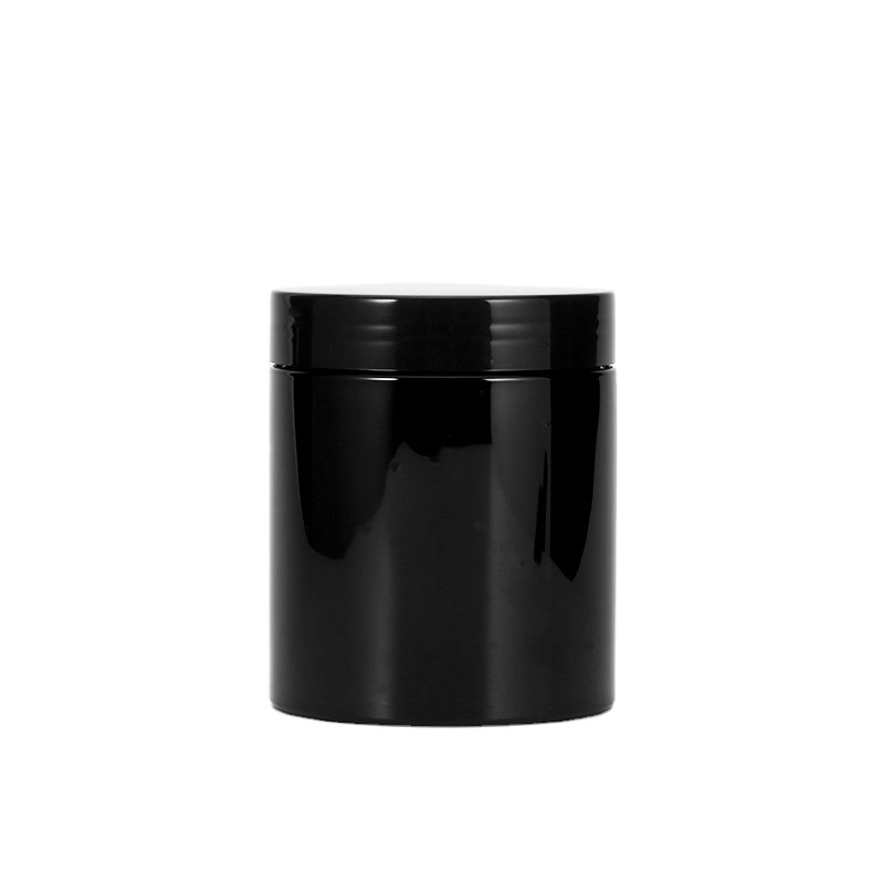 Free Sample 30g 50g 100g 150g 200g 250g stock cosmetic packaging round plastic cream jar with black lid