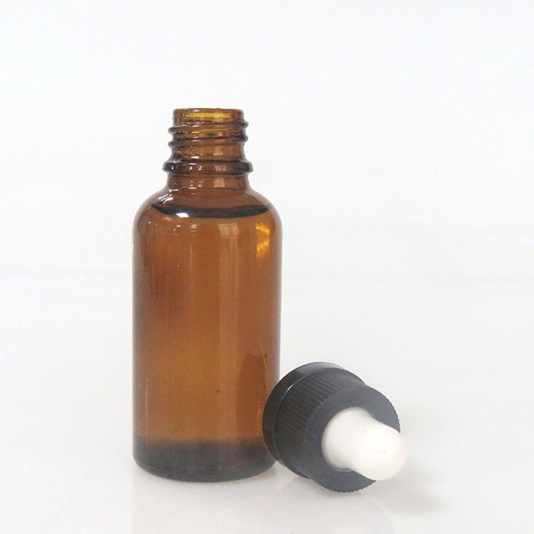 Free Sample 30ml amber e cig oil glass bottle boston bottle with droppers