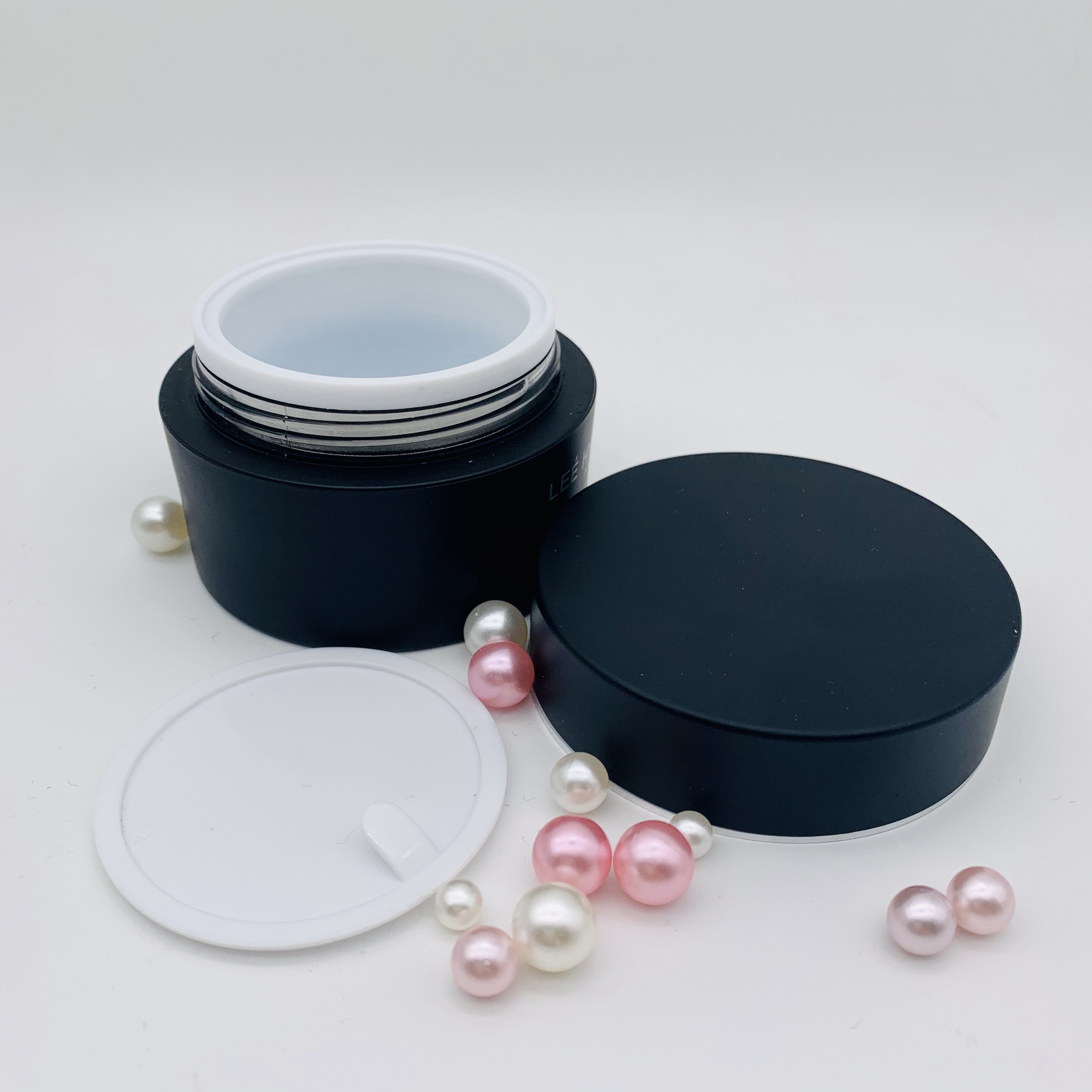 Free Sample 50g Acrylic Cream Jar Cosmetic Cream Plastic Jar Matte Black Plastic Jar