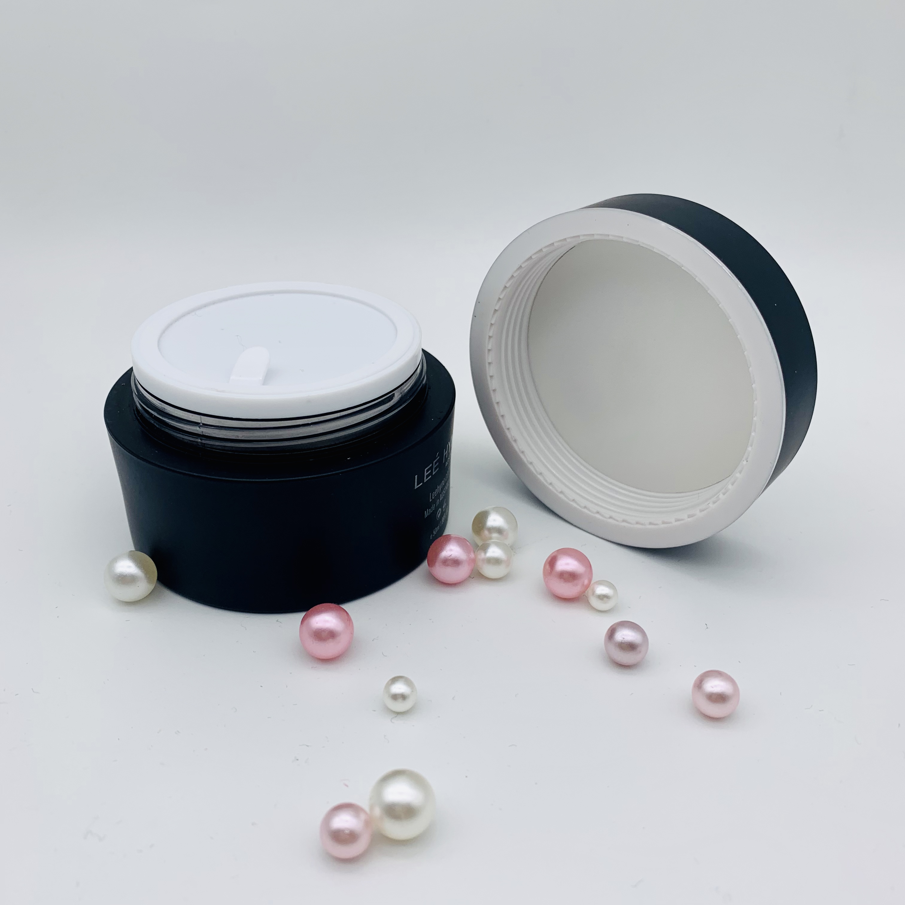 Free Sample 50g Acrylic Cream Jar Cosmetic Cream Plastic Jar Matte Black Plastic Jar