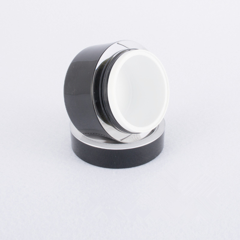 Free Sample 50g Acrylic Cream Jar Cosmetic Cream Plastic Jar Matte Black Plastic Jar
