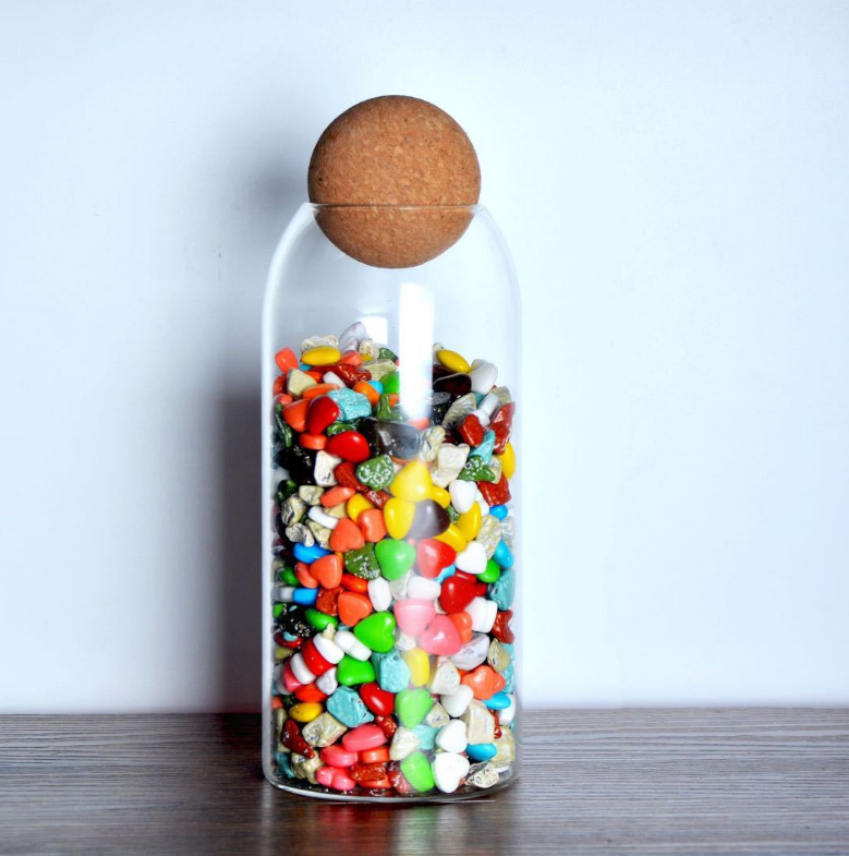 Free Sample Borosilicate glass storage jar with bamboo lid for tube shaped glass storage jar for glass spice jar with wooden lid