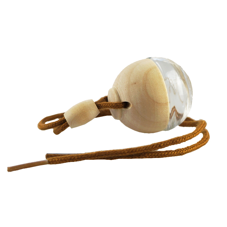 Free Sample Cheap Price Ball Shape 5ML Hanging Car Bottle Custom Car Perfume Air Freshener Bottle