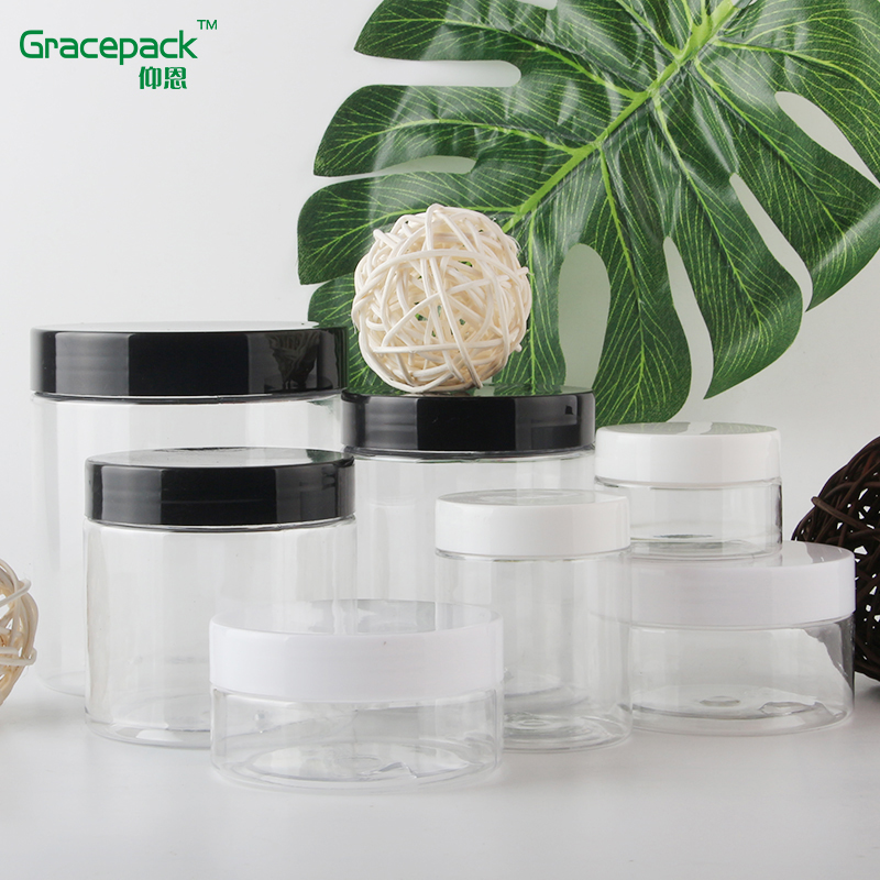 Free Sample Cookies Containers With PP Smooth Lid ,BPA Free Candy Jar with Aluminum Cap, hair removal wax pet jar