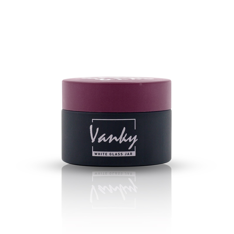 Free Sample Cosmetic cream jar 30ml cream round white glass jar 50g