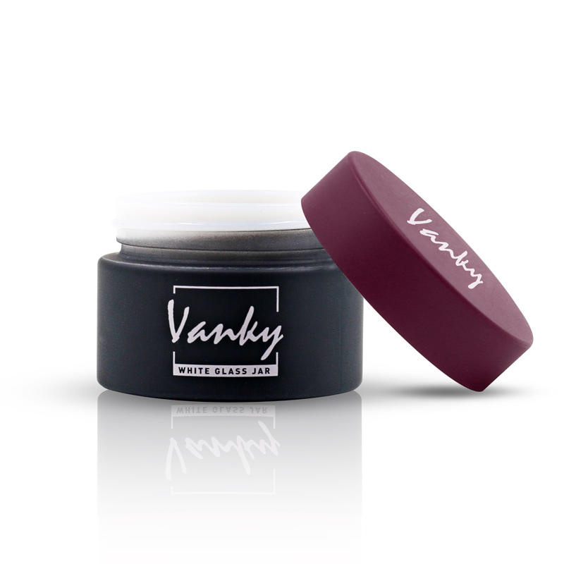 Free Sample Cosmetic cream jar 30ml cream round white glass jar 50g