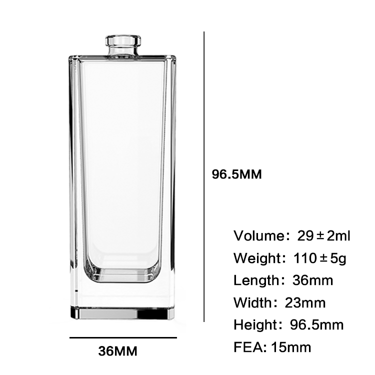 Free Sample Custom 30ml Empty Refillable Glass Perfume Bottles Wholesale