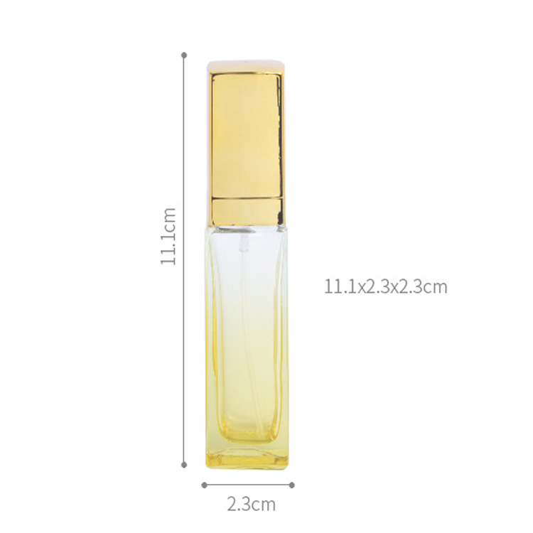 Free Sample Customized Refillable Empty Small Square Black Blue Cosmetic Glass Perfume Spray Bottle 20ml