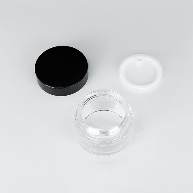 Free Sample Empty 15g 30g 50g 1Oz Clear Frosted Amber Blue Cosmetic green glass Jar For Skin Care Cream