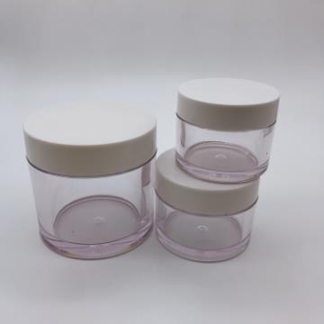 Free Sample Empty 1OZ Clear Plastic Cosmetic Cream Jars With Lid
