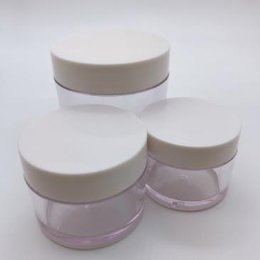 Free Sample Empty 1OZ Clear Plastic Cosmetic Cream Jars With Lid