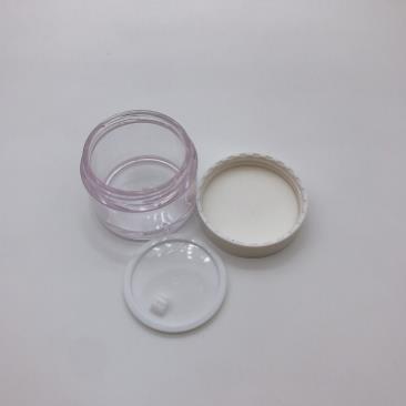 Free Sample Empty 1OZ Clear Plastic Cosmetic Cream Jars With Lid