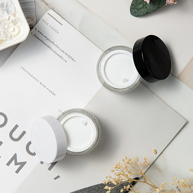 Free Sample Empty 5Ml 15g 30g 50g 100g White Black Round And Square Shape Acrylic Jar For Skin Care Cream