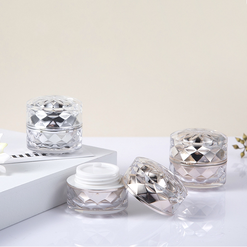 Free Sample Empty Acrylic Cosmetic Eye Cream Container Facial Essence Jars 7g Clear Plastic Lotion Cream Cosmetic Jars