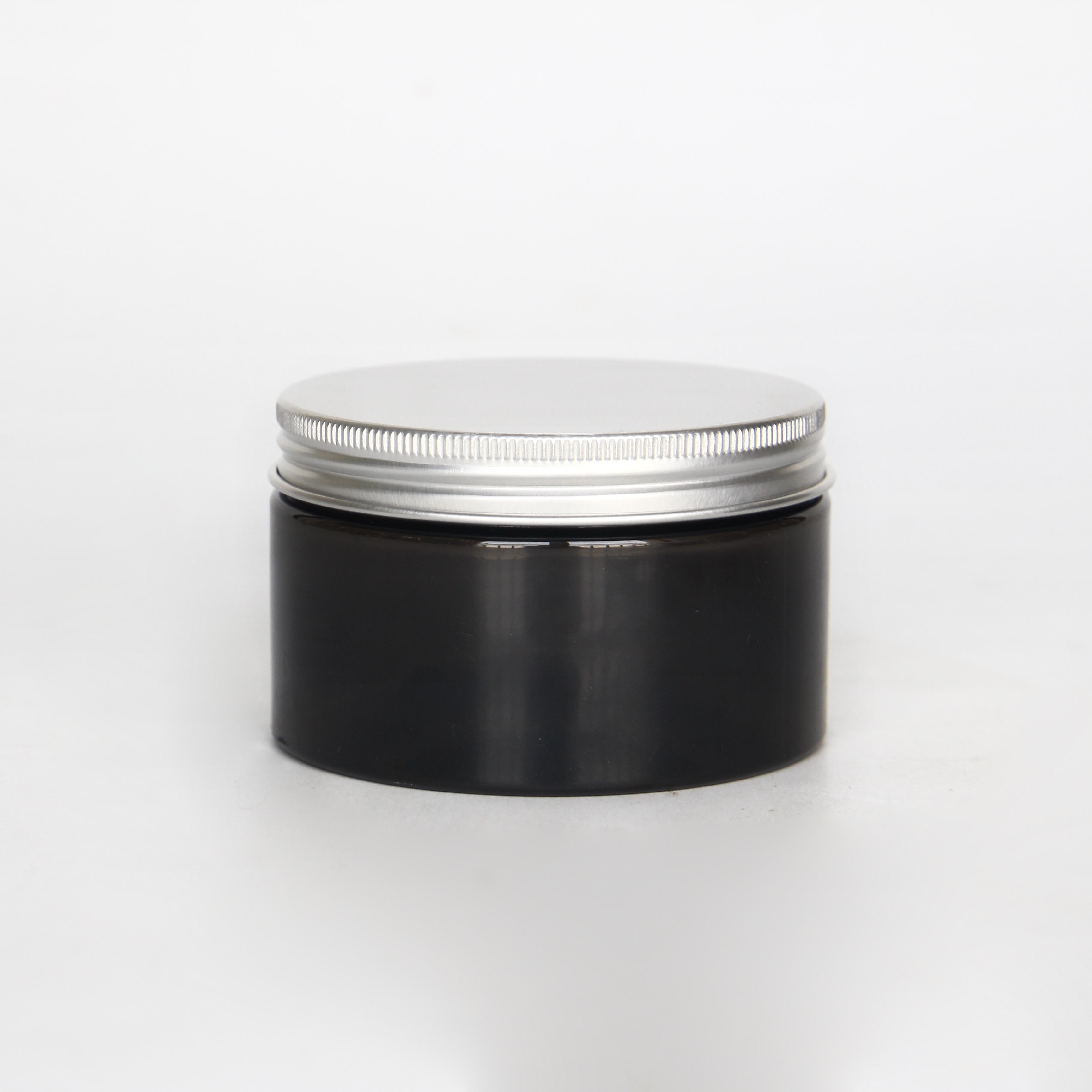 Free Sample Empty Storage Bottles Clear Cosmetic Jars with Black Screw Lids Custom Label Color