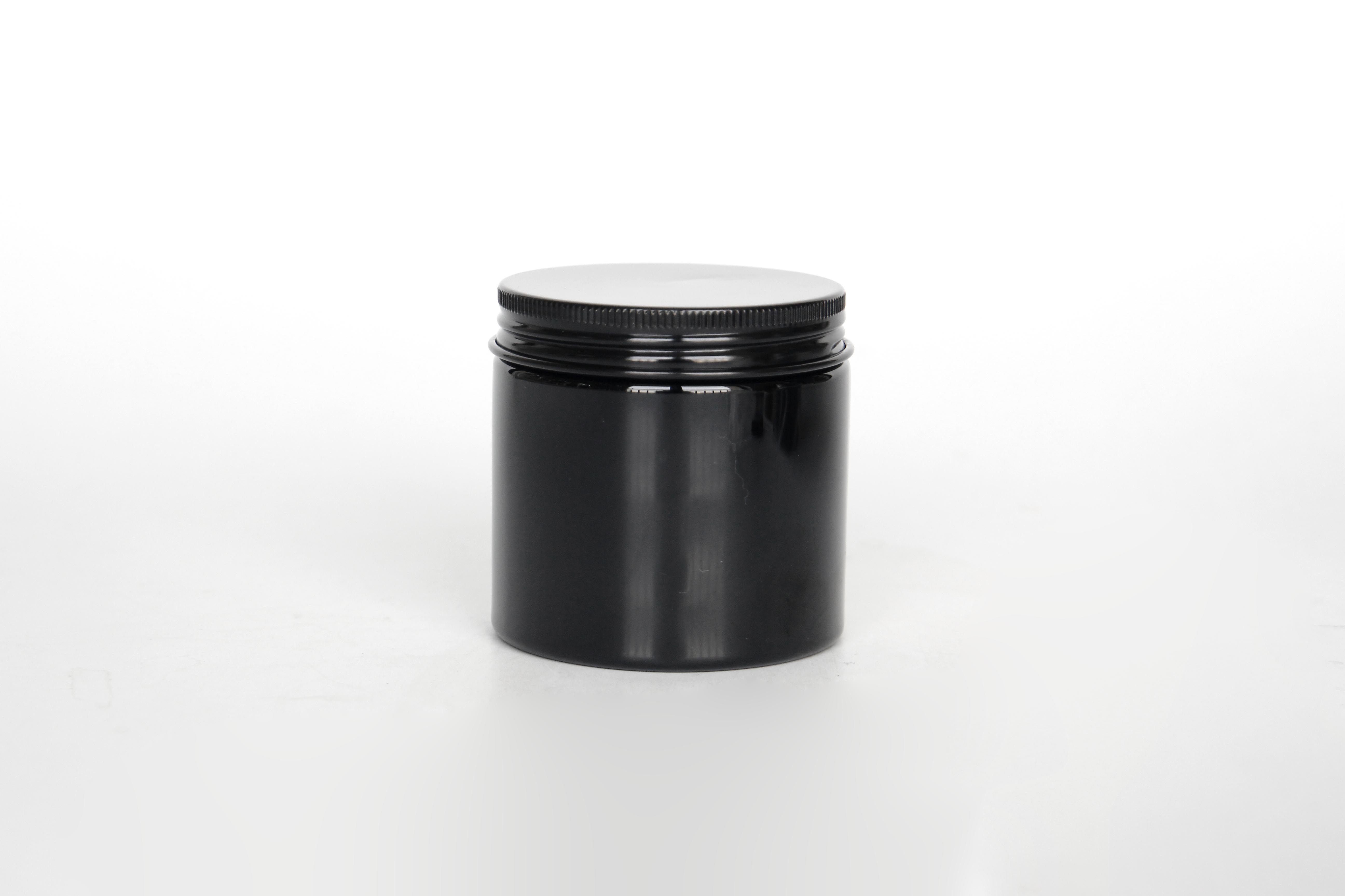 Free Sample Empty Storage Bottles Clear Cosmetic Jars with Black Screw Lids Custom Label Color