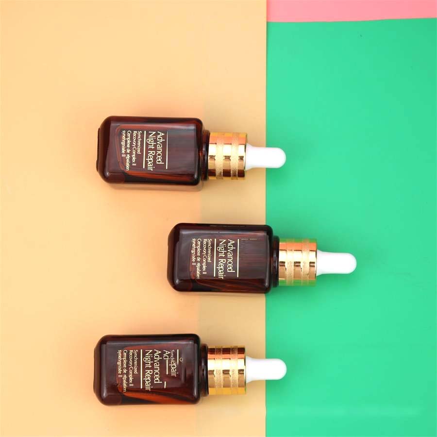 Free Sample Good Selling Fancy Glass Dropper square essential oil bottle cosmetics containers and packaging