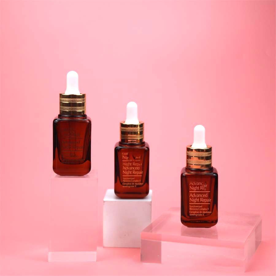 Free Sample Good Selling Fancy Glass Dropper square essential oil bottle cosmetics containers and packaging