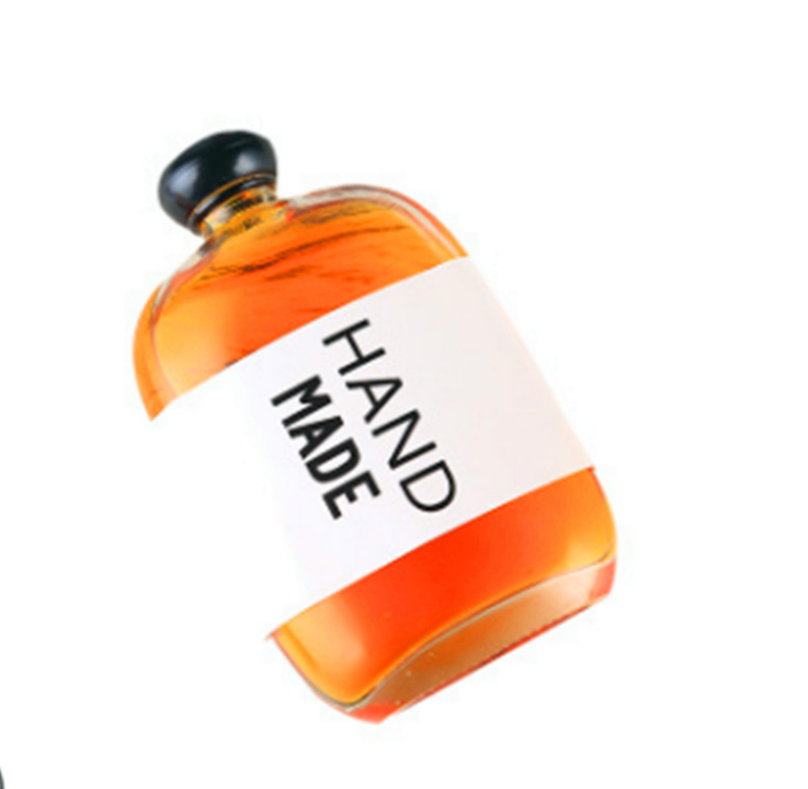 Free Sample High-quality 125ml 200ml 250ml oblate wine vodka whiskey Small Glass empty Drink Bottle