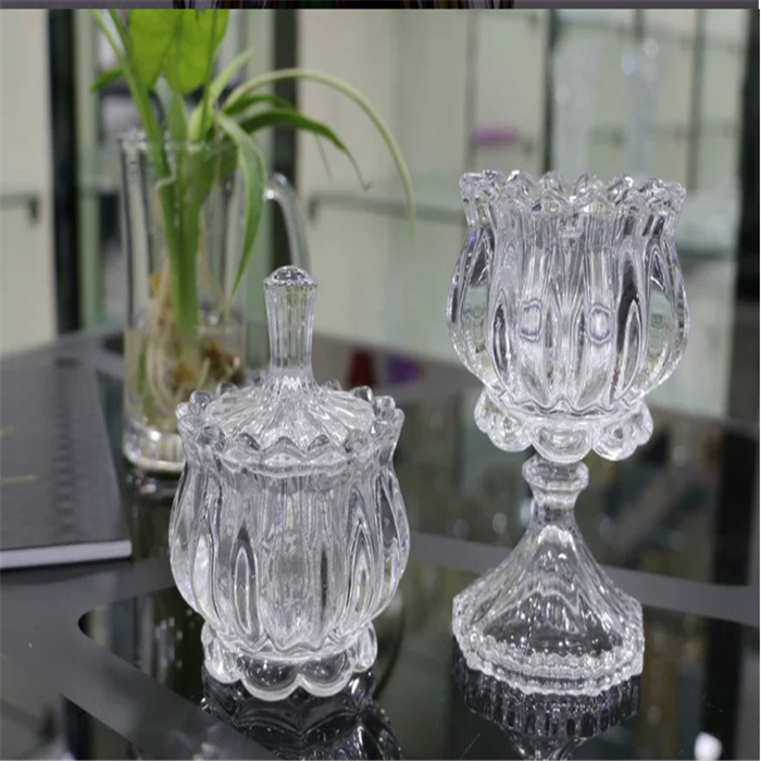 Free Sample Home Decor Kitchenware Glass Storage Bottles Glass Jars And Metal Lids
