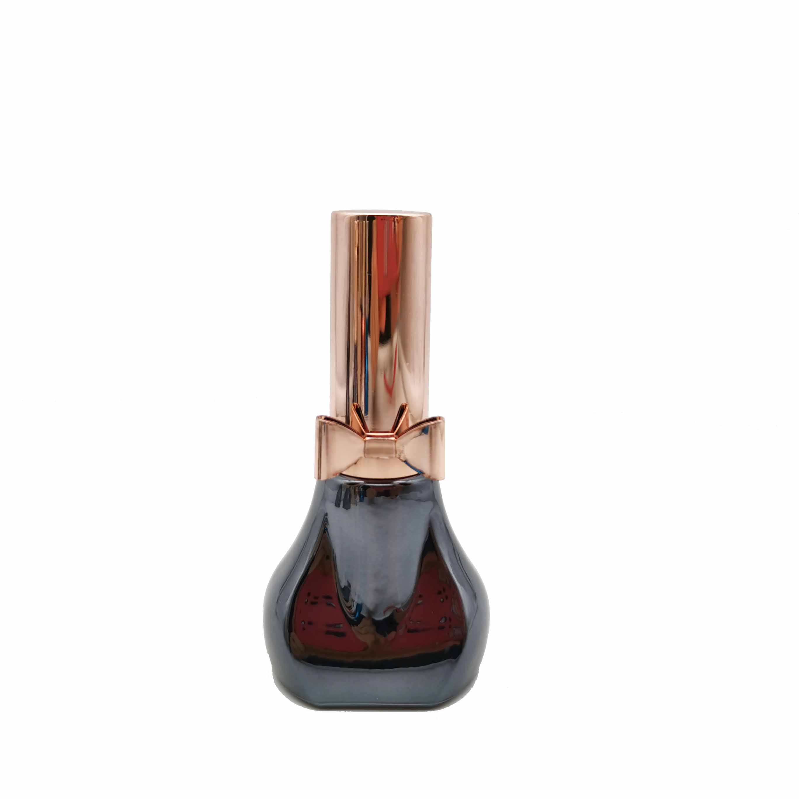 Free Sample Low MOQ black Color Painted Super Flint Nail Polish Gel Cute Bottle 12ml 13ml 15ml