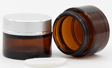 Free Sample Luxury Cosmetic Packing Amber Glass Jar Wholesale