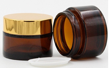 Free Sample Luxury Cosmetic Packing Amber Glass Jar Wholesale