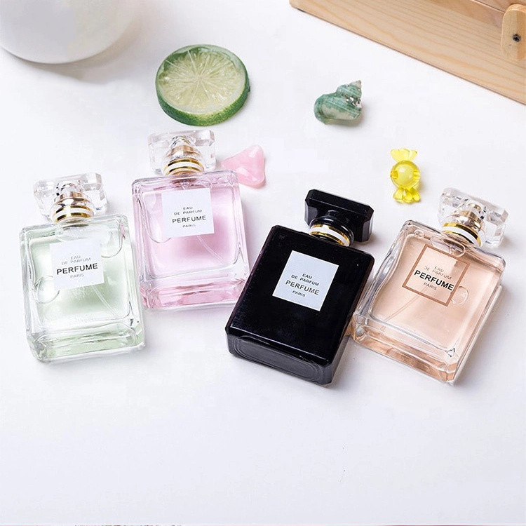 Free Sample Luxury Woman30ml 50ml Square Spray Glass Perfume Bottle 50 ml 100 ml Wholesale
