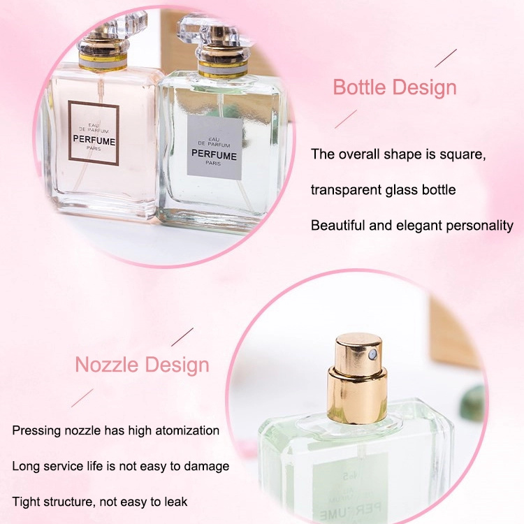 Free Sample Luxury Woman30ml 50ml Square Spray Glass Perfume Bottle 50 ml 100 ml Wholesale