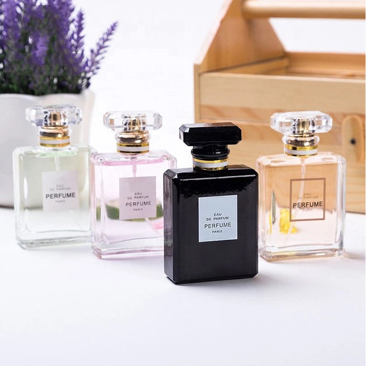 Free Sample Luxury Woman30ml 50ml Square Spray Glass Perfume Bottle 50 ml 100 ml Wholesale