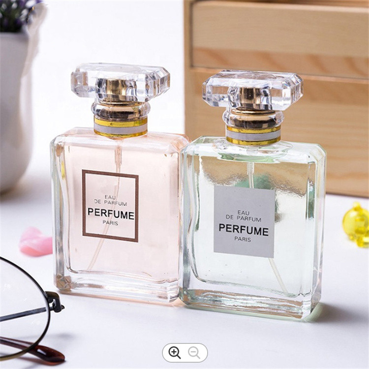Free Sample Luxury Woman30ml 50ml Square Spray Glass Perfume Bottle 50 ml 100 ml Wholesale