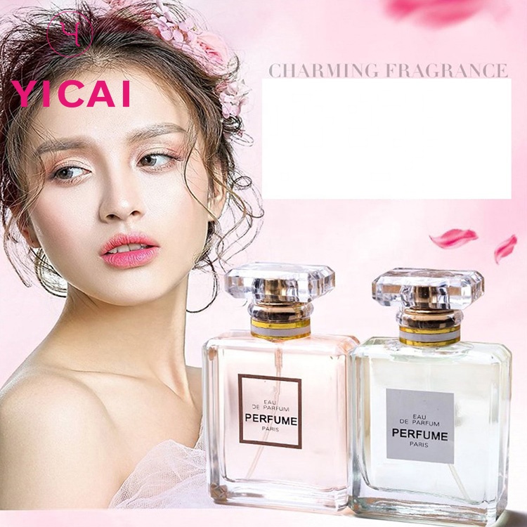 Free Sample Luxury Woman30ml 50ml Square Spray Glass Perfume Bottle 50 ml Wholesale