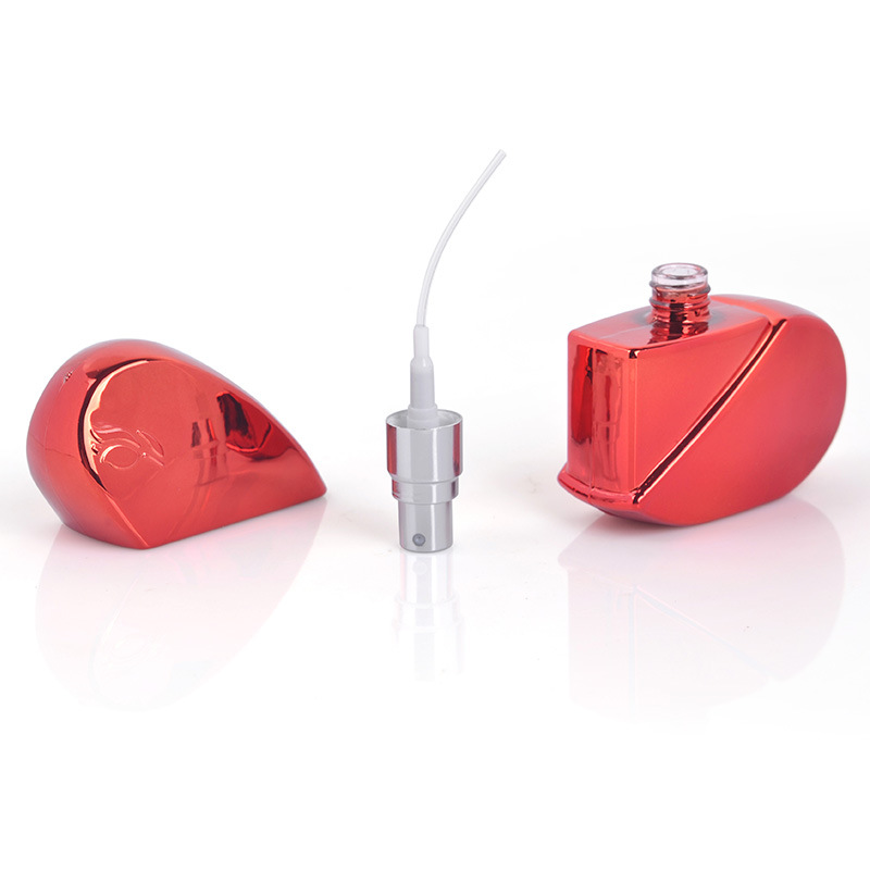 Free Sample Mini Heart Shape Empty Small Blue Glass Spray Perfume Bottle 20ml