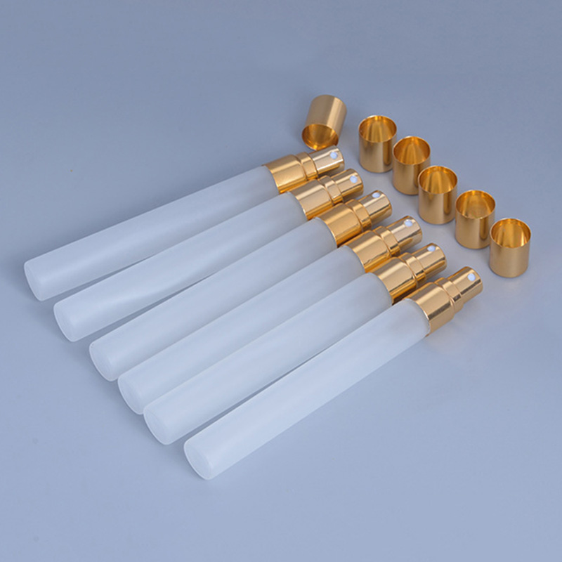 Free Sample Mini Pocket Frosting Glass Refillable Atomizer Tube Pen Perfume Spray Bottle 10ml