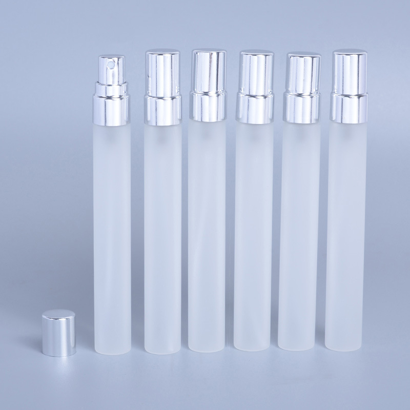 Free Sample Mini Pocket Frosting Glass Refillable Atomizer Tube Pen Perfume Spray Bottle 10ml