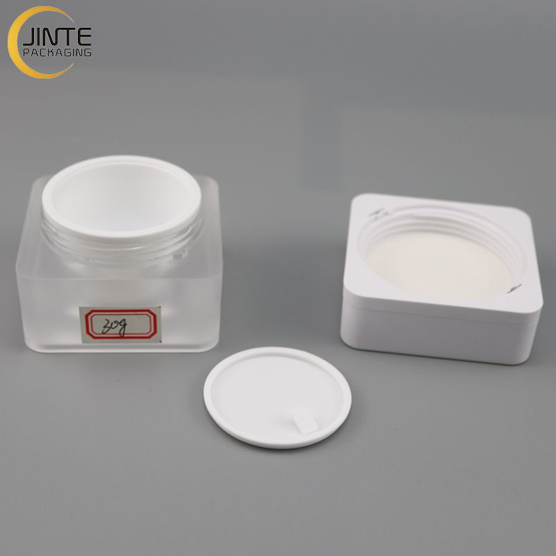 Free Sample New Products Frosted White Cosmetic Packaging Set Bottle And Acrylic Jar