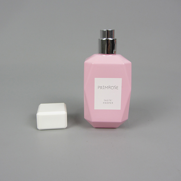 Free Sample Pink Woman 50ml Personalized Spray Glass Perfume Bottle 50ml Wholesale