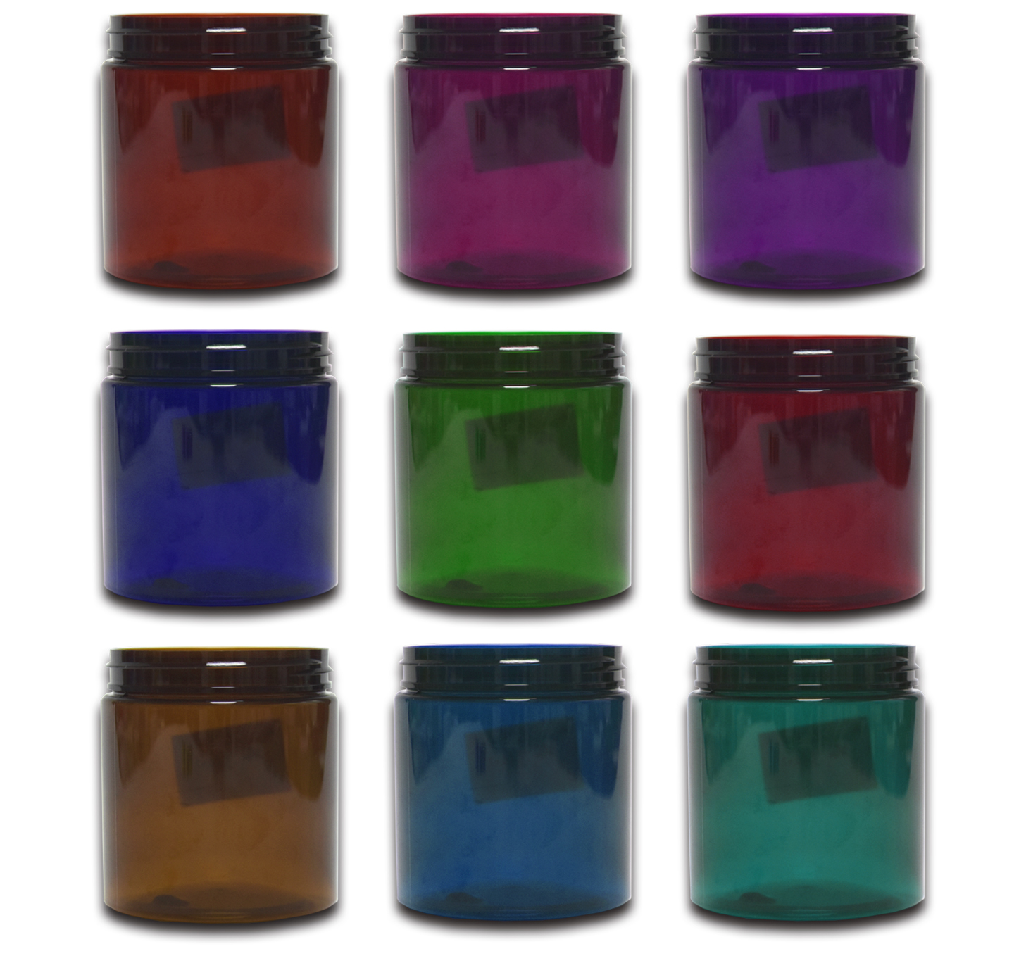 Free Sample Wide Mouth Screw Cap Amber 220g PET Cosmetic Cream Jar