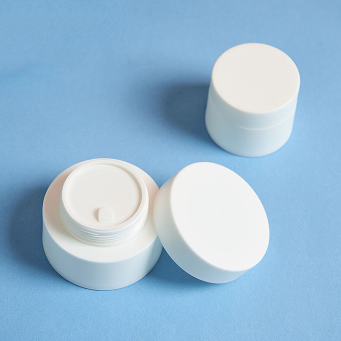 Free Sample Wide Mouth double wall white Matte 3ml 5ml 10ml 15ml 30ml 50ml 80ml PP Cosmetic Cream Jar