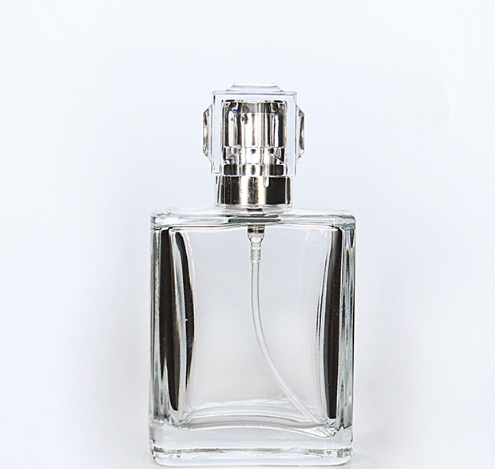 Free Sample Woman 50ml Square Spray Glass Perfume Bottle 50 ml Wholesale