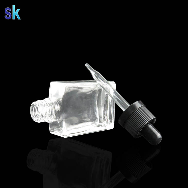 Free Sample e liquid glass dropper bottle 30 ml rectangle clear
