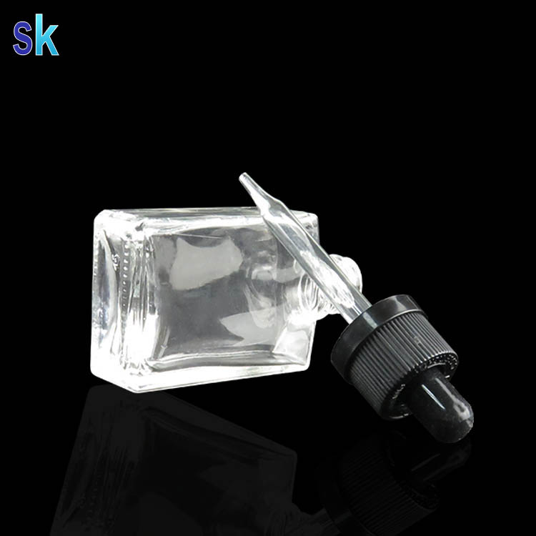 Free Sample e liquid glass dropper bottle 30 ml rectangle clear